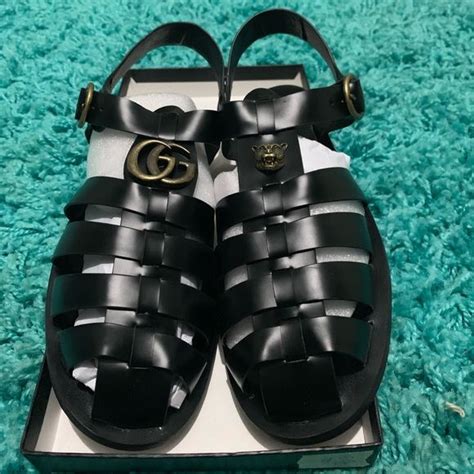 gucci square toe sandals|gucci unisex sandals.